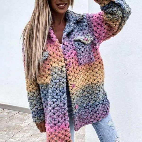 women's jackets fashion autumn and winter loose casual print long-sleeved tweed jacket pocket plus size women clothing 2021, Black;brown
women's jackets fashion autumn and winter loose casual print long-sleeved tweed jacket pocket plus size women clothing 2021, Black;brown