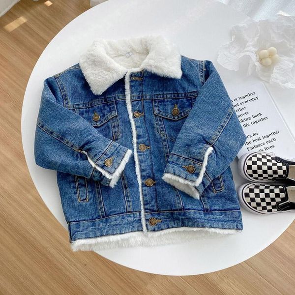 jackets toddler jean jacket girls winter coat children long sleeve plush denim kids casual fashion cardigan for 2-10year, Blue;gray
jackets toddler jean jacket girls winter coat children long sleeve plush denim kids casual fashion cardigan for 2-10year, Blue;gray