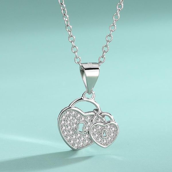 chains s925sterling silver double heart the key lock necklace europe and united states fashion ladies secklace clavicle chain
chains s925sterling silver double heart the key lock necklace europe and united states fashion ladies secklace clavicle chain