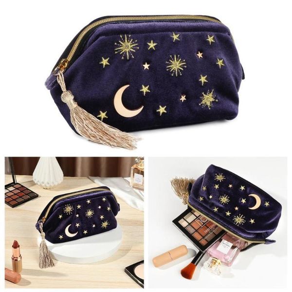 Cosmetic bag storage bagCosmetic Bags & Cases Gift Jewelry Bag Organizing Brush Pouch Travel Make Up Portable Star Moon Pattern Embroidered Velvet
Cosmetic bag storage bagCosmetic Bags & Cases Gift Jewelry Bag Organizing Brush Pouch Travel Make Up Portable Star Moon Pattern Embroidered Velvet