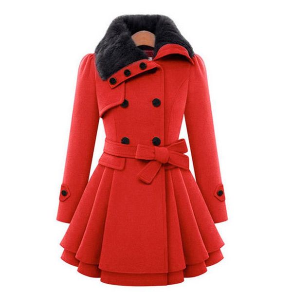 women's wool & blends winter warm coat women elegant belt with fur collar long outwear jacket female designer plus size cltothing 2021, Black
women's wool & blends winter warm coat women elegant belt with fur collar long outwear jacket female designer plus size cltothing 2021, Black
