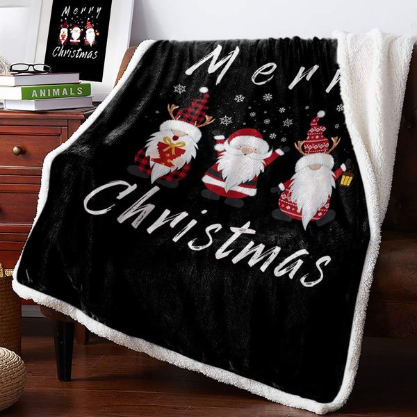 Sherpa Fleece Throw Blanket- Merry Christmas Cute Gnome Santa Claus Fuzzy Soft Flannel Blanket Reversible Ultra Luxurious Plush
Sherpa Fleece Throw Blanket- Merry Christmas Cute Gnome Santa Claus Fuzzy Soft Flannel Blanket Reversible Ultra Luxurious Plush