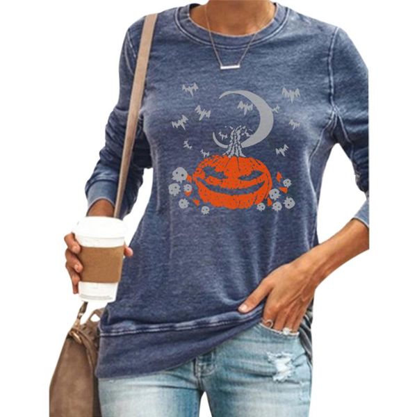 women's t-shirt autumn t shirt women pumpkin printed long sleeve t-shirts halloween pullovers crew neck casual loose, White
women's t-shirt autumn t shirt women pumpkin printed long sleeve t-shirts halloween pullovers crew neck casual loose, White