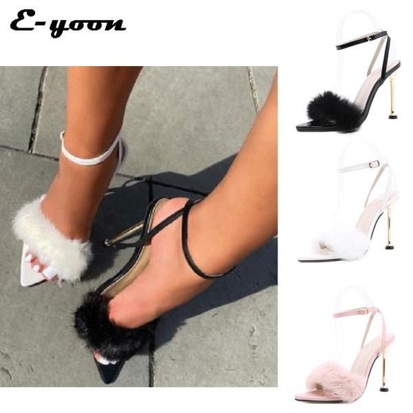 sandals summer women thin high heels pumps 10cm feather peep toe pointed woman hollow out cross-tied party wedding shoes, Black
sandals summer women thin high heels pumps 10cm feather peep toe pointed woman hollow out cross-tied party wedding shoes, Black