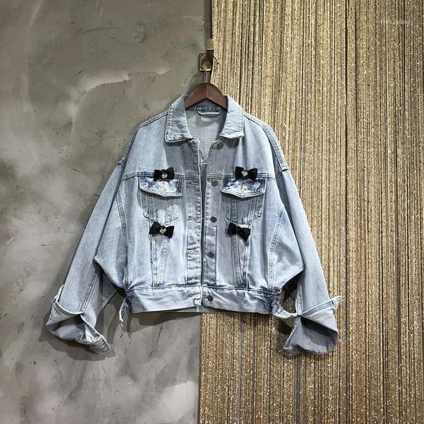 heavy industry diamonds bow denim clothing for women 2021 spring summer loose long sleeve jeans jacket girls coat chaqueta women's jack, Black;brown
heavy industry diamonds bow denim clothing for women 2021 spring summer loose long sleeve jeans jacket girls coat chaqueta women's jack, Black;brown