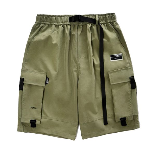 fashionable shorts belt multi pocket tooling men's high street brand sports pants trend loose capris, White;black
fashionable shorts belt multi pocket tooling men's high street brand sports pants trend loose capris, White;black
