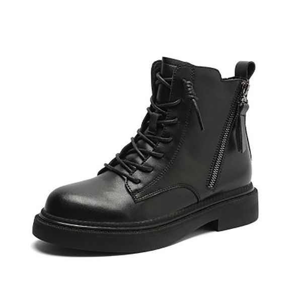 boots women's fashion high-leather korean style autumn and winter thick heel casual white luxury short, Black
boots women's fashion high-leather korean style autumn and winter thick heel casual white luxury short, Black