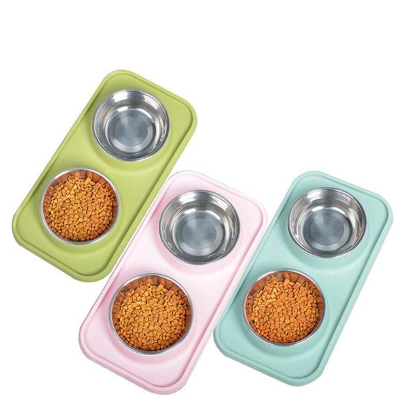 pet double bowl cat dog dining table non-slip stainless steel feeder bowls & feeders
pet double bowl cat dog dining table non-slip stainless steel feeder bowls & feeders