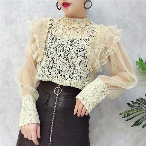 women's blouses & shirts amolapha 2021 spring women lace crochet blouses+tank set fashion hollow out ruffled for woman, White
women's blouses & shirts amolapha 2021 spring women lace crochet blouses+tank set fashion hollow out ruffled for woman, White