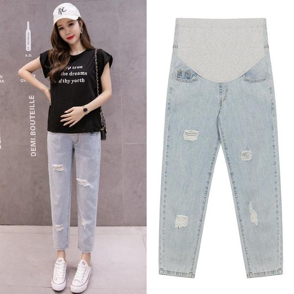 maternity bottoms jeans for pregnant women clothes pregnancy denim pants spring summer adjustable waist belly jean trousers, White
maternity bottoms jeans for pregnant women clothes pregnancy denim pants spring summer adjustable waist belly jean trousers, White
