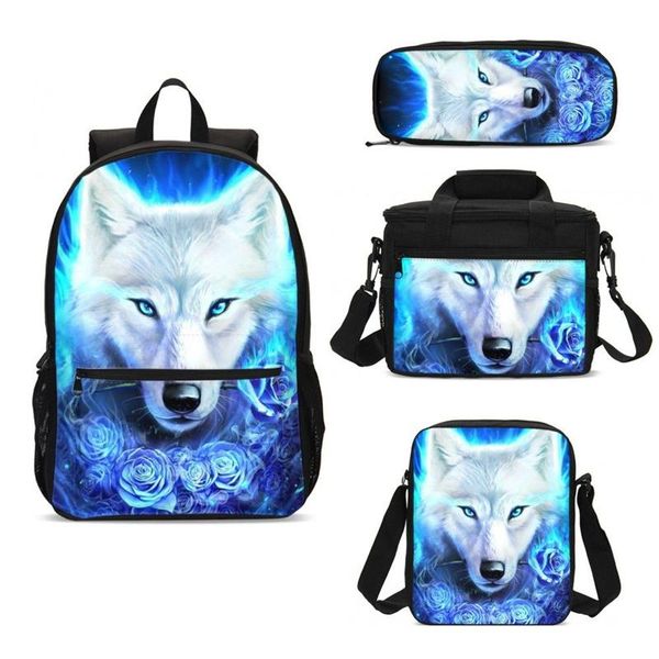 backpack 4pcs/set portfolio school bag for boys girls floral animal white wolf 3d printing ice kids bookbag mochila escolar
backpack 4pcs/set portfolio school bag for boys girls floral animal white wolf 3d printing ice kids bookbag mochila escolar