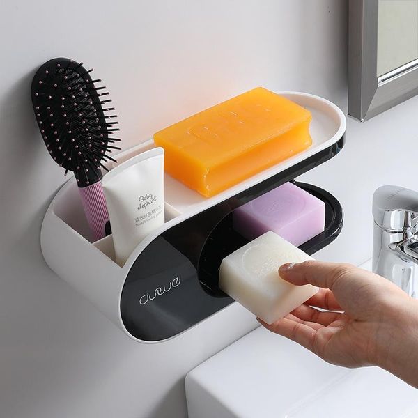 soap dish wall-mounted bathroom dispenser double-layer rack of perforation multi-function storage dishes
soap dish wall-mounted bathroom dispenser double-layer rack of perforation multi-function storage dishes