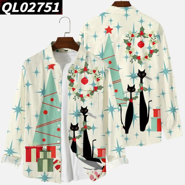 men's casual shirts men christmas shirt long sleeve spring autumn breathable turn down collar loose, White;black
men's casual shirts men christmas shirt long sleeve spring autumn breathable turn down collar loose, White;black