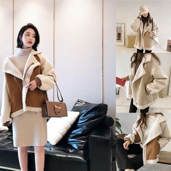 women long sleeves turndown collar short motorcycle jacket stitching zip coat 28gb women's jackets, Black;brown
women long sleeves turndown collar short motorcycle jacket stitching zip coat 28gb women's jackets, Black;brown