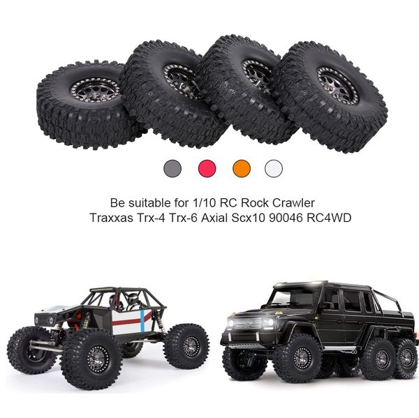 4pcs 1.9in crawler rc rubber tires with metal rim for 1/10 rc rock crawler traxxas trx6 axial scx10 90046 rc4wd rc car parts
4pcs 1.9in crawler rc rubber tires with metal rim for 1/10 rc rock crawler traxxas trx6 axial scx10 90046 rc4wd rc car parts