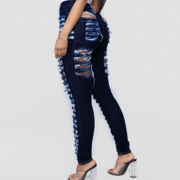 women high waist stretch hole jeans leggings slim fitness denimtrousers ladies pantalones vaqueros mujer cintura alta #3 women's, Blue
women high waist stretch hole jeans leggings slim fitness denimtrousers ladies pantalones vaqueros mujer cintura alta #3 women's, Blue