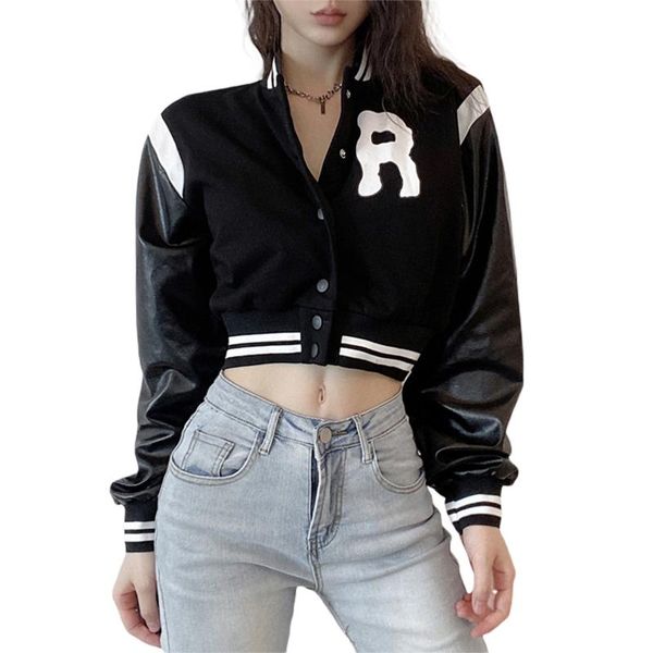 women's jackets women short leather jacket, adults letter stripe print stand collar long sleeve cardigan, Black;brown
women's jackets women short leather jacket, adults letter stripe print stand collar long sleeve cardigan, Black;brown