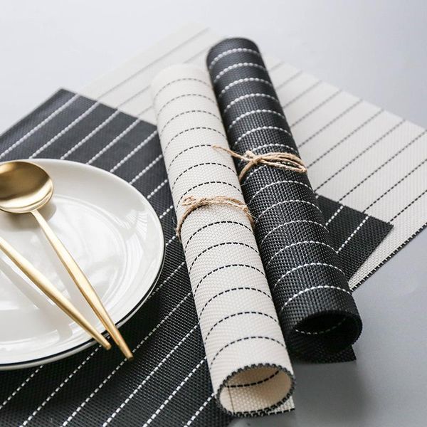mats & pads 4pcs striped insulation pad dining placemat -sland resistant drink holder cup mantel individual drying mat 45*30cm
mats & pads 4pcs striped insulation pad dining placemat -sland resistant drink holder cup mantel individual drying mat 45*30cm
