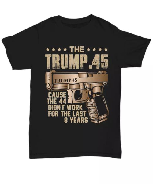 president donald trump 45 t-shirt gun right 2nd amendment usa political tee gift, White;black
president donald trump 45 t-shirt gun right 2nd amendment usa political tee gift, White;black