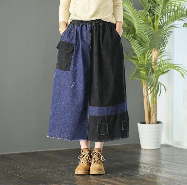 skirts fairynatural autumn spring winter casual ladies retro spliced 2021 women elastic waist loose vintage cotton, Black
skirts fairynatural autumn spring winter casual ladies retro spliced 2021 women elastic waist loose vintage cotton, Black
