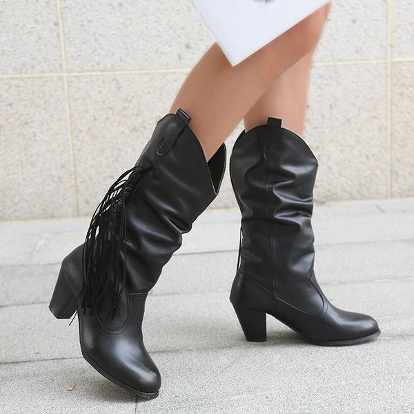 boots 2021 women fringe mid calf ladies platform heels female personality design leather shoes soft comfortable, Black
boots 2021 women fringe mid calf ladies platform heels female personality design leather shoes soft comfortable, Black