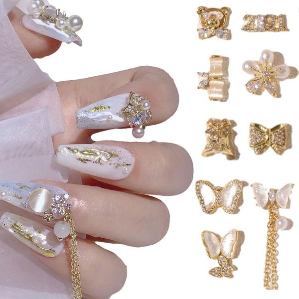 nail art decorations 3d decoration pearl stereo zircon bow rhinestone metal manicure nails diy accessories, Silver;gold
nail art decorations 3d decoration pearl stereo zircon bow rhinestone metal manicure nails diy accessories, Silver;gold