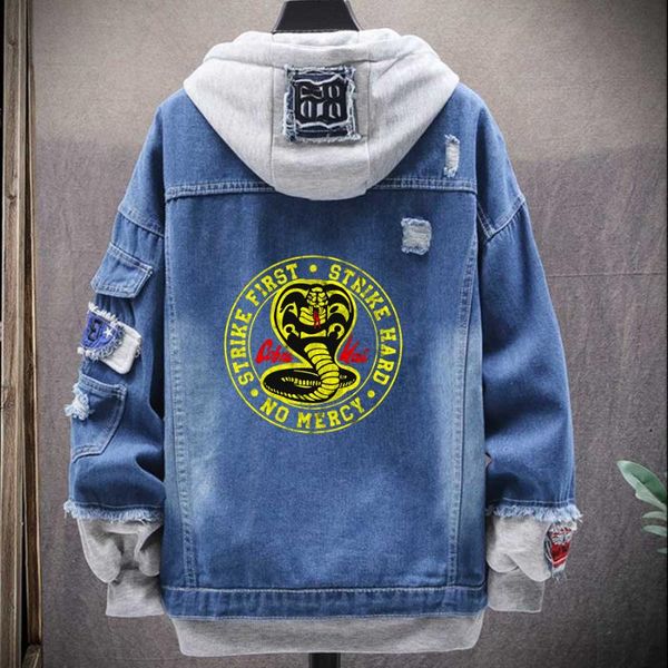 men's jackets kai hooded denim jacket men strike first hard no mercy streetwear jean harajuku bomber outerwear, Black;brown
men's jackets kai hooded denim jacket men strike first hard no mercy streetwear jean harajuku bomber outerwear, Black;brown