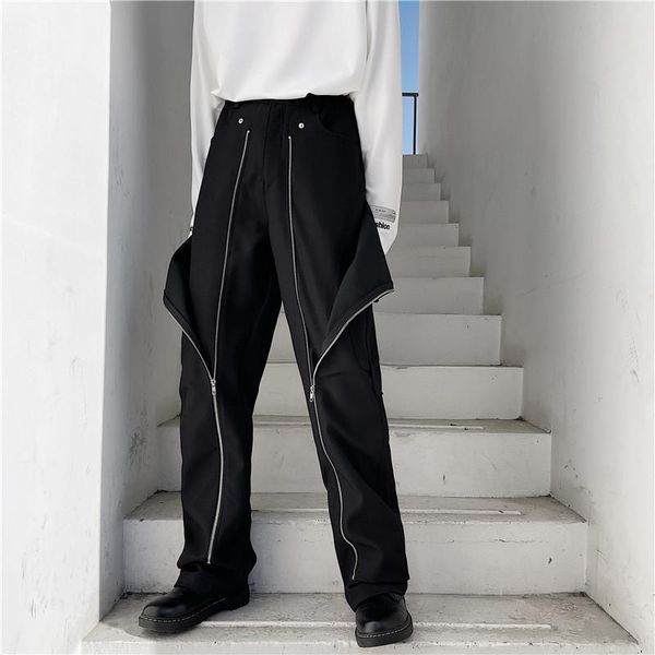 men's pants designer style dark black japanese harajuku zipper decoration casual large pocket overalls detachable trousers
men's pants designer style dark black japanese harajuku zipper decoration casual large pocket overalls detachable trousers