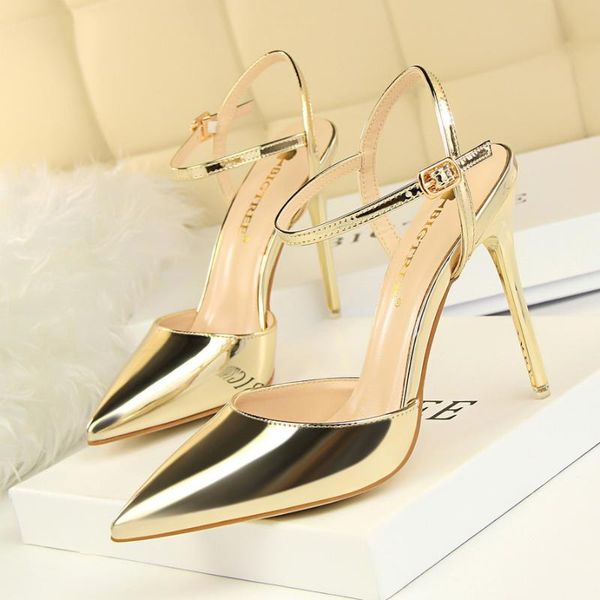 mirror heels shoes women strap sandals thin heel high buckle sandal patent leather high-heeled summer women's, Black
mirror heels shoes women strap sandals thin heel high buckle sandal patent leather high-heeled summer women's, Black