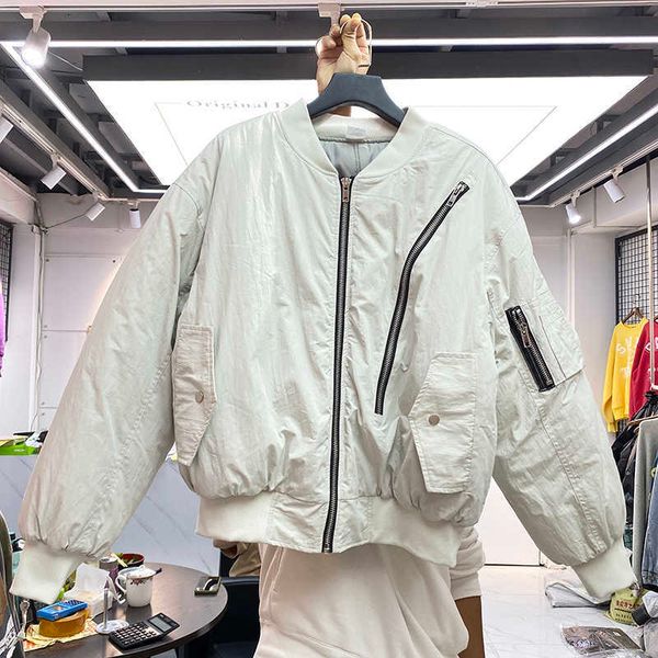 men's jackets 2021 winter new high street multi pocket zipper thickened flight jacket men's and women's hip-hop cotton clothe, Black;brown
men's jackets 2021 winter new high street multi pocket zipper thickened flight jacket men's and women's hip-hop cotton clothe, Black;brown