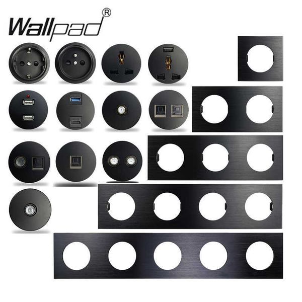 wallpad l6 black brushed aluminum wall switch eu french socket usb charger rj45 cat6 hdmi audio modules diy combination
wallpad l6 black brushed aluminum wall switch eu french socket usb charger rj45 cat6 hdmi audio modules diy combination