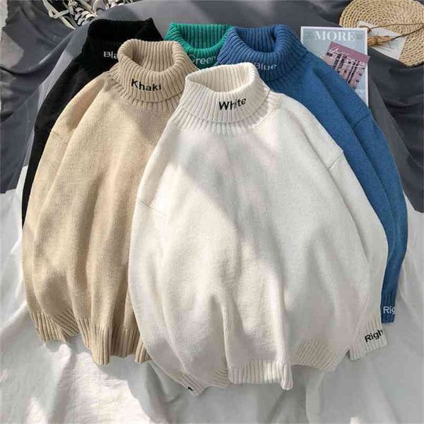sweater women turtleneck plus size letter embroidery men sweaters winter long sleeve harajuku couple pullover 210914, White;black
sweater women turtleneck plus size letter embroidery men sweaters winter long sleeve harajuku couple pullover 210914, White;black