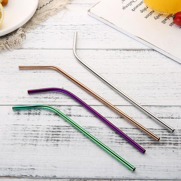 6*215mm 304 stainless steel straw reusable drinking straws colorful metal straw cleaning brush home party wedding bar drinking t
6*215mm 304 stainless steel straw reusable drinking straws colorful metal straw cleaning brush home party wedding bar drinking t