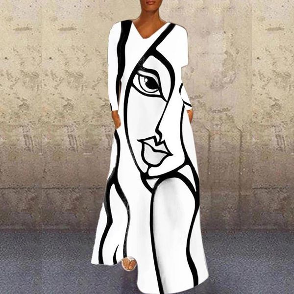casual dresses 3d portrait printed black dress 2021 autumn long sleeve beach vintage woman elegant girls women, Black;gray
casual dresses 3d portrait printed black dress 2021 autumn long sleeve beach vintage woman elegant girls women, Black;gray