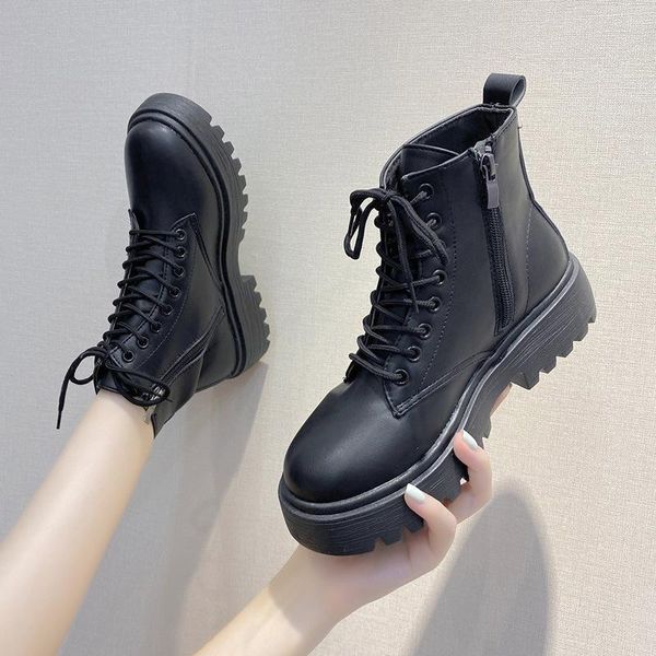 boots lace-up pu ankle women shoes solid winter casual shoe woman plus size arrival female drop deals, Black
boots lace-up pu ankle women shoes solid winter casual shoe woman plus size arrival female drop deals, Black
