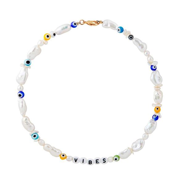 bohemian colorful eye bead necklace for women irregular freshwater pearl jewelry fashion unique name accessories gift friend chokers, Golden;silver
bohemian colorful eye bead necklace for women irregular freshwater pearl jewelry fashion unique name accessories gift friend chokers, Golden;silver
