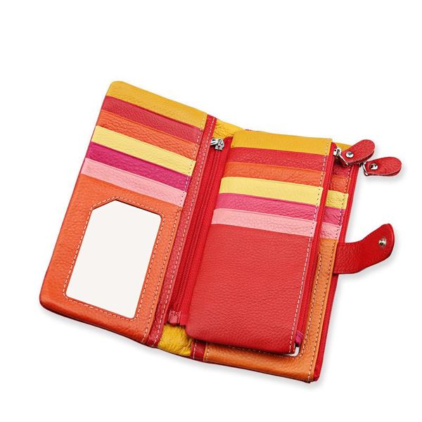 wallets 2021 genuine leather women wallet lady long female coin purse clamp for money women's clutch handy portomonee rfid, Red;black
wallets 2021 genuine leather women wallet lady long female coin purse clamp for money women's clutch handy portomonee rfid, Red;black