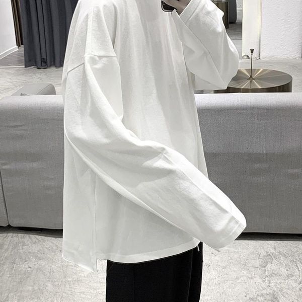 men's t-shirt in season 2021 is suitable for the slim-fitting long-sleeve with loose leisure personality and lapel t-shirts, White;black
men's t-shirt in season 2021 is suitable for the slim-fitting long-sleeve with loose leisure personality and lapel t-shirts, White;black