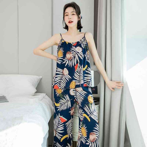 women's sleepwear women pajama sets cotton blend summer pijamas sling trouser print loose pyjamas female night suit homew, Black;red
women's sleepwear women pajama sets cotton blend summer pijamas sling trouser print loose pyjamas female night suit homew, Black;red