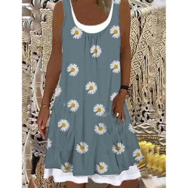 casual dresses bohemian women dress floral print daily sleeveless fake two pieces o-neck summer beach, Black;gray
casual dresses bohemian women dress floral print daily sleeveless fake two pieces o-neck summer beach, Black;gray