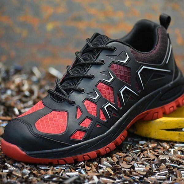 boots men's breathable safety shoes summer steel toe caps anti-smashing work construction site protective, Black
boots men's breathable safety shoes summer steel toe caps anti-smashing work construction site protective, Black