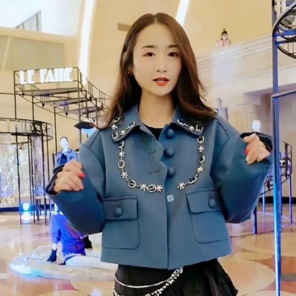 women's suits & blazers design sense niche fashion heavy industry diamond-studded short suit jacket female doll collar casual small aut, White;black
women's suits & blazers design sense niche fashion heavy industry diamond-studded short suit jacket female doll collar casual small aut, White;black