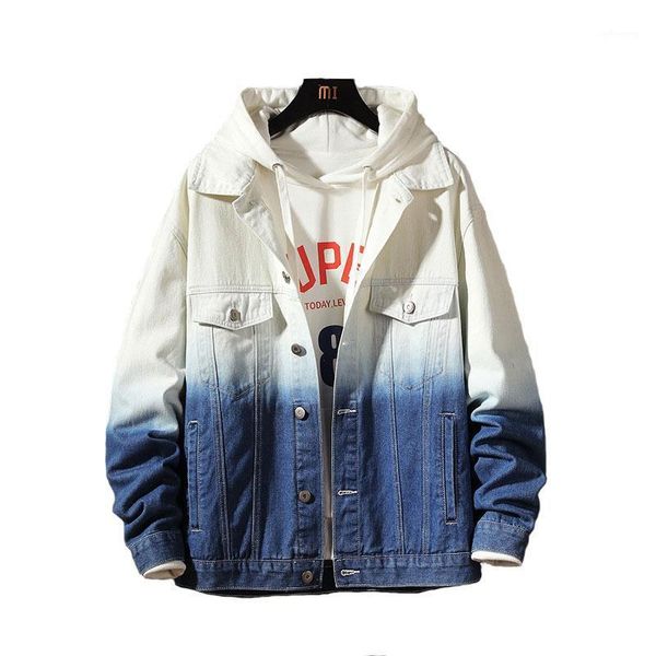 men's jackets with gradual personality denim men coat casual teens jacket cotton collar long sleeve bomber, Black;brown
men's jackets with gradual personality denim men coat casual teens jacket cotton collar long sleeve bomber, Black;brown