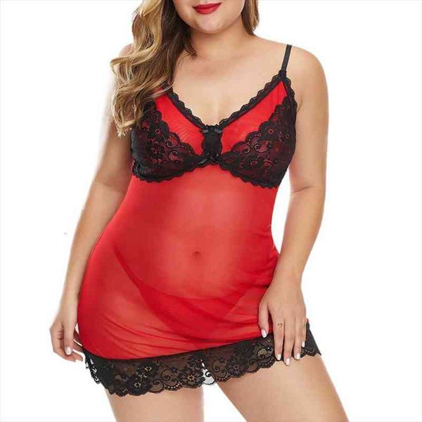 plus size 5xl womens underwear v-neck lace strap night dress perspective mesh sleepwear ladies nightgown backless nightie, Black;red
plus size 5xl womens underwear v-neck lace strap night dress perspective mesh sleepwear ladies nightgown backless nightie, Black;red