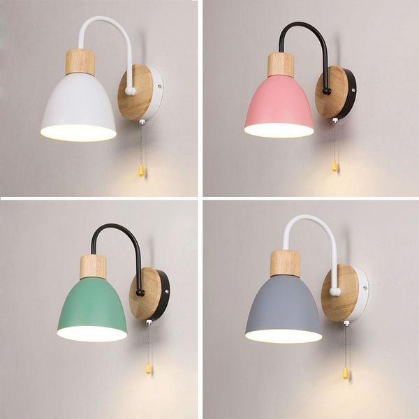 wall lamps nordic pull switch modern bedside sconce for bedroom macaroon 6 color lampshade steering head e27 220v
wall lamps nordic pull switch modern bedside sconce for bedroom macaroon 6 color lampshade steering head e27 220v