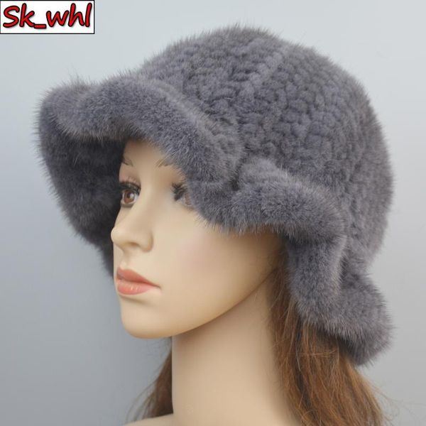 lady fashion real fur hat winter for women's caps natural mink solid russian sun knitting buckets hats wide brim, Blue;gray
lady fashion real fur hat winter for women's caps natural mink solid russian sun knitting buckets hats wide brim, Blue;gray
