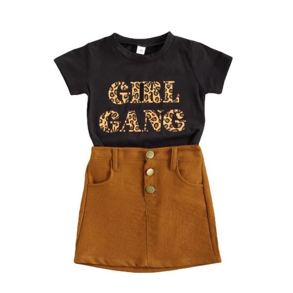 clothing sets 2 pcs toddler summer outfits, baby girls leopard letter print short sleeve round neck t-shirt + solid color side pocket skirt, White
clothing sets 2 pcs toddler summer outfits, baby girls leopard letter print short sleeve round neck t-shirt + solid color side pocket skirt, White