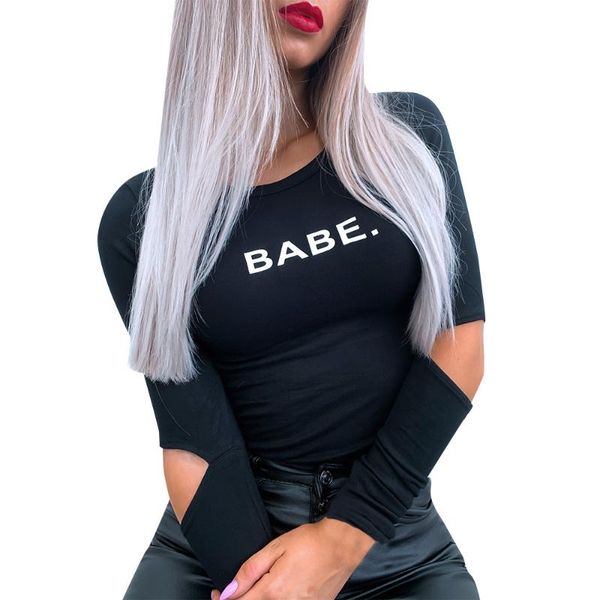 women's t-shirt women skinny t-shirts hollow out design o-neck long sleeve letter print slim pullovers for streetwear, White
women's t-shirt women skinny t-shirts hollow out design o-neck long sleeve letter print slim pullovers for streetwear, White