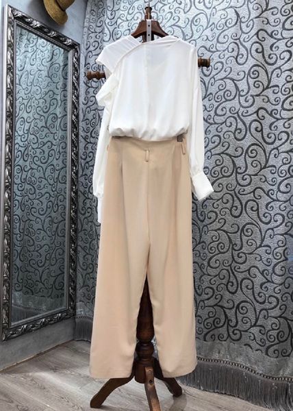 pant autumn fashion clothing sets women asymmtrical collar long sleeve white blouse+ankle length khaki pant set suit, Black;white
pant autumn fashion clothing sets women asymmtrical collar long sleeve white blouse+ankle length khaki pant set suit, Black;white