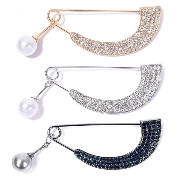 pins, brooches pinksee originality rhinestone crescent imitation pearl pendant brooch pins women men luxury fashion jewelry accessories, Gray
pins, brooches pinksee originality rhinestone crescent imitation pearl pendant brooch pins women men luxury fashion jewelry accessories, Gray